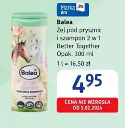 dm drogerie markt Balea Żel pod prysznic i szampon 2 w 1 Better Together 300 ml oferta