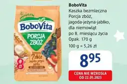dm drogerie markt BoboVita Kaszka bezmleczna Porcja zbóż, jagoda-jeżyna-jabłko, dla niemowląt po 8. miesiącu życia 170 g oferta