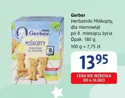 dm drogerie markt Gerber Herbatniki Miśkopty, dla niemowląt po 8. miesiącu życia 180 g oferta
