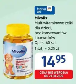 dm drogerie markt Mivolis Multiwitaminowe żelki dla dzieci, bez konserwantów i barwników 60 szt. oferta