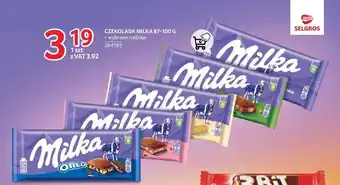 Selgros CZEKOLADA MILKA 87-100 G oferta