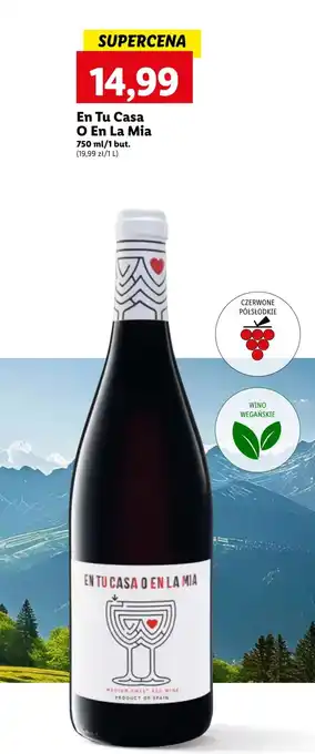Lidl Wino półsłodkie Casa Mia oferta