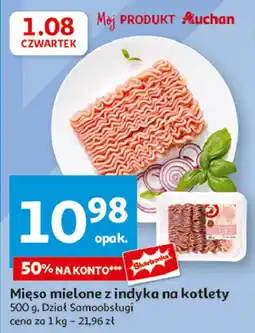 Auchan Mięso mielone z indyka Auchan oferta