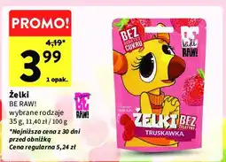 Intermarche Żelki o smaku truskawka Be raw! oferta