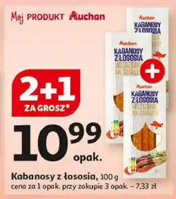 Auchan Kabanosy z łososia Auchan różnorodne (logo czerwone) oferta
