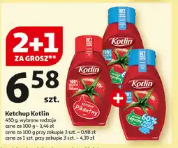 Auchan Ketchup łagodny 60% mniej kalorii Kotlin oferta