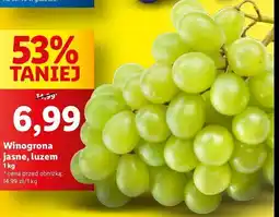 Lidl Winogrona jasne oferta