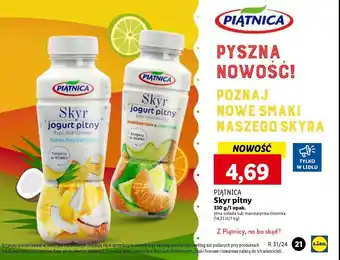 Lidl Jogurt pitny pina colada Piątnica skyr oferta