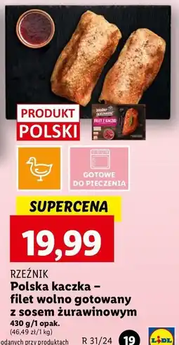 Lidl Filet z kaczki wolno gotowany z żurawiną Rzeźnik codzienna dostawa oferta