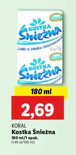 Lidl Lód śmietankowy Koral oferta
