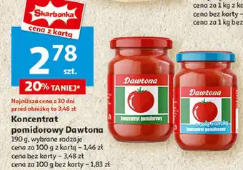 Auchan Koncentrat pomidorowy z solą morską Dawtona oferta