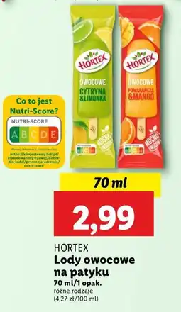 Lidl Lody cytrynka-limonka Hortex oferta