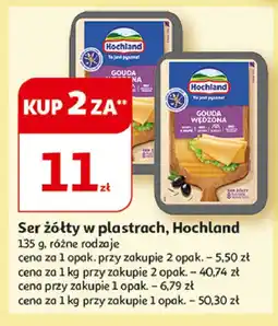 Auchan Ser gouda wędzony plastry Hochland oferta