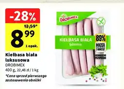 Intermarche Kiełbasa biała luksusowa Drobimex oferta