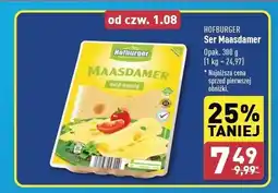 ALDI Ser maasdamer w plastrach Hofburger oferta
