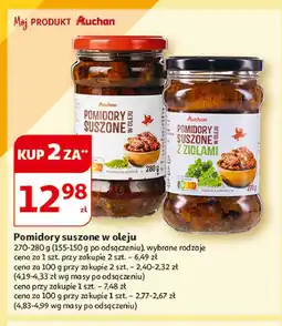 Auchan Pomidory suszone w oleju z ziołami Auchan różnorodne (logo czerwone) oferta