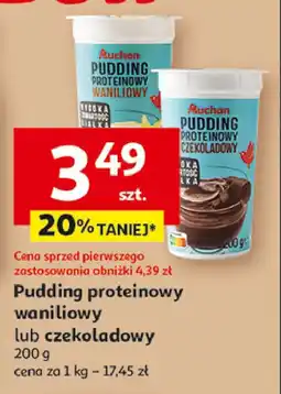 Auchan Pudding proteinowy waniliowy Auchan różnorodne (logo czerwone) oferta
