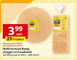 Auchan Wafle tortowe kwadraciki KAMP oferta
