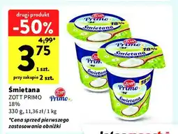 Intermarche Śmietana 18% Zott primo oferta
