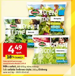 Auchan Mieszanka sałat green picnic Eisberg oferta