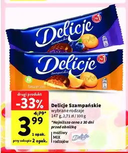 Intermarche Ciastka z galaretką jagodową Delicje szampańskie oferta