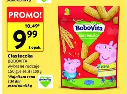 Intermarche Ciasteczka pszenno-orkiszowe z jabłkiem i brzoskwinią peppa Bobovita oferta