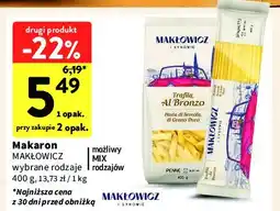 Intermarche Makaron penne Makłowicz i synowie oferta