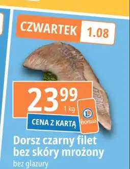 E.Leclerc Dorsz czarniak filet bez skóry mrożony oferta