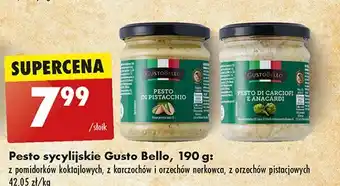 Biedronka Pesto z orzechów pistacjowych Gustobello oferta