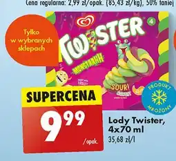 Biedronka Lód monstaahh Algida Twister oferta
