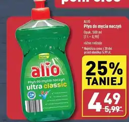 ALDI Płyn do mycia naczyń ultra classic Alio oferta