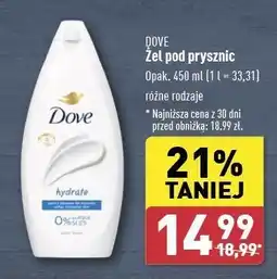 ALDI Żel pod prysznic hydrate Dove oferta