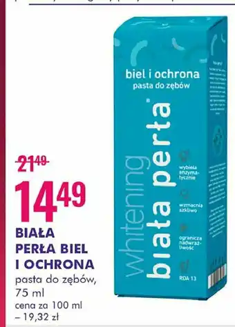 SuperPharm Pasta do zębów biel i ochrona 1 SZT 75 ML oferta