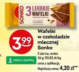 Żabka Wafelki w czekoladzie mlecznej Sonko oferta