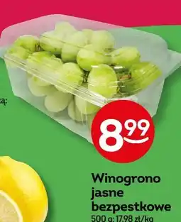 Winogrono jasne bezpestkowe