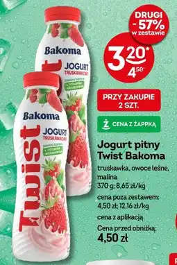 Żabka Jogurt pitny Twist Bakoma oferta