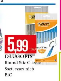 E.Leclerc Długopis round stick czarny Bic Round Stick oferta