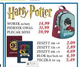 E.Leclerc Zeszyt a5 60 kartek linia harry potter Beniamin oferta