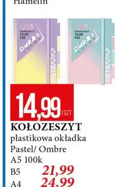 E.Leclerc Kołozeszyt b5/100 k. pastel Astra oferta