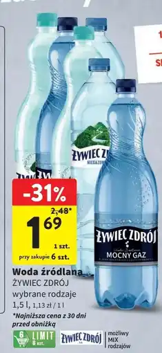 Intermarche Woda mocny gaz Żywiec Zdrój oferta