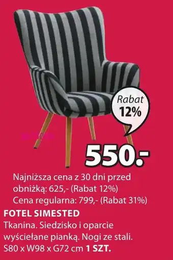 JYSK FOTEL SIMESTED oferta