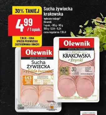 Polomarket Kiełbasa żywiecka sucha z filetem z kurczaka Olewnik oferta