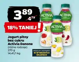 Netto Jogurt bez cukru czereśnia-jabłko-banan Danone activia oferta