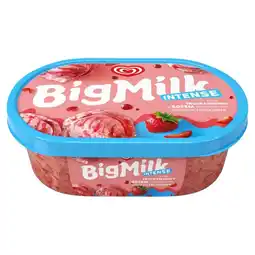Kaufland Big Milk Intense Lody smak truskawkowy z sosem truskawkowym i kawałkami truskawek 900 ml oferta