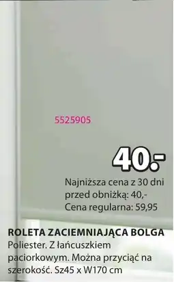 JYSK ROLETA ZACIEMNIAJĄCA BOLGA oferta