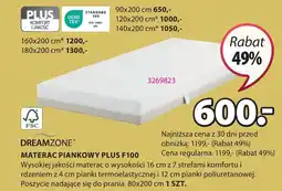 JYSK MATERAC PIANKOWY PLUS F100 oferta