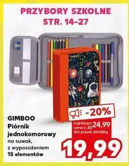 Piórnik jednokomorowy z wyposażeniem Gimboo