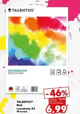 Kaufland Blok rysunkowy a3/40k. Talentus oferta
