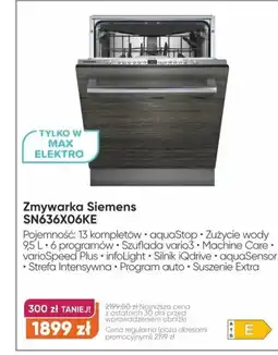 Max Elektro Zmywarka Siemens oferta