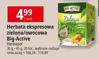 E.Leclerc Herbata z limonką i mandarynką Big-Active Zielona oferta